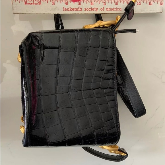 Gianfranco Ferre Pre-Owned 1980s Croc Leather Bag - Picture 10 of 10